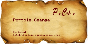 Portois Csenge névjegykártya